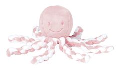 Игрушка мягкая Nattou Soft toy (Наттоу) Lapidou Octopus Осьминог light pink-white 878753