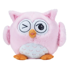 Мягкая игрушка MishaExpo Сова с пледом розовая atoy001