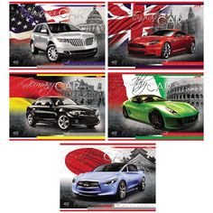 Альбом для рисования Hatber. 40 листов. А4. На скобе. Country Cars в ассортименте
