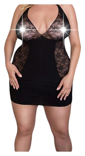Ночная сорочка SoftLine Collection Sophie, черный, XXXL