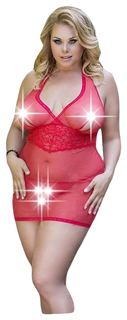 Ночная сорочка Lucy из полупрозрачного материала красный XXXL SoftLine