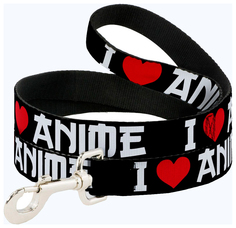 Универсальный поводок для собак Buckle-Down, полиэстер, сталь, черный, длина 1.2 м