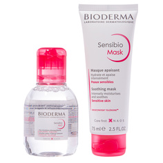 Подарочный набор Bioderma, Sensibio маска 75 мл + мицеллярная вода 100 мл