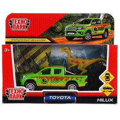 Машинка игрушечная Технопарк метал. инерц. Toyota Hilux,Сафари,12 см,с динозавром