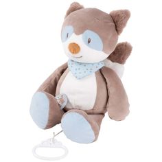 Игрушка мягкая Nattou Musical Soft toy (Наттоу Мьюзикал Софт Той) Енот музыкальная 333061