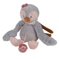 Игрушка мягкая Nattou Musical Soft toy MINI Sasha&Pauline Пингвин музыкальная 244077