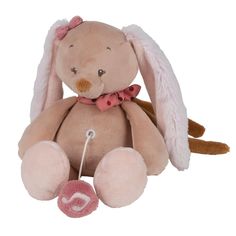 Игрушка мягкая Nattou Musical Soft toy MINI Sasha&Pauline Кролик музыкальная 244084
