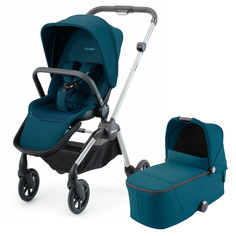 Коляска 2 в 1 Recaro Sadena, шасси Silver, расцветка Select Teal Green