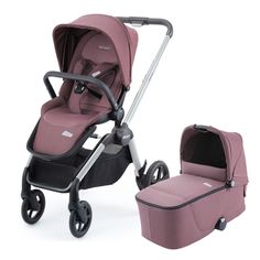 Коляска 2 в 1 Recaro Celona, шасси Silver, расцветка Prime Pale Rose