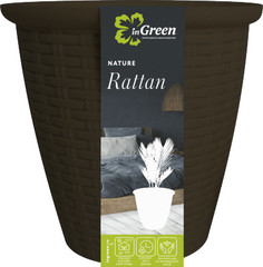 Кашпо садовое Ingreen ING6213ГШК Rattan шоколадный
