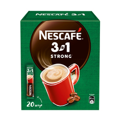 Крепкий кофе NESCAFÉ 3в1 растворимый порционный короб 20 порций по 14.5г Nescafe