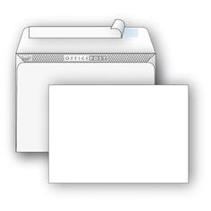 Конверт OfficePost 76415 E65 белый стрип 110х220 мм 1000 штук
