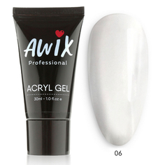 Акрил-гель AWIX Professional, №6, прозрачный, 30 мл