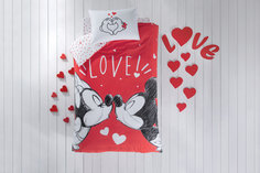 Постельное белье детское ранфорс MINNIE&MICKEY LOVELY 1,5-спальное, TAC-Турция.