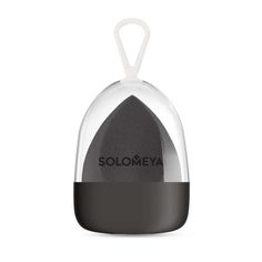 Спонж Solomeya Flat End Blending Sponge Black для Макияжа со срезом, черный, 1 шт