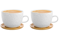 Чашка для капучино и кофе латте 500 мл 14х11,2х8 см "Розы" Elan Gallery