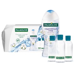 Набор Palmolive Бережный уход Кокос гель для душа 250 мл шампунь 200 мл + косметичка Colgate