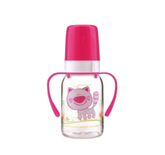 Детская бутылочка Canpol babies тритановая Cheerful Animals 120 мл3м+ розовый 250989486