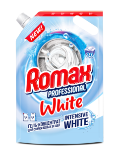 Гель-концентрат для стирки Romax Romax Professional White Дой-пак 1,5 л