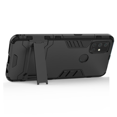 Противоударный чехол Transformer-2 с функцией подставки для OnePlus Nord N10 5G (черный) Black Panther
