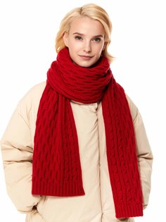Шарф женский Scandica Erika красный, 190X29 см