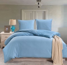 Комплект постельного белья Valtery CL-1004 семейный синий