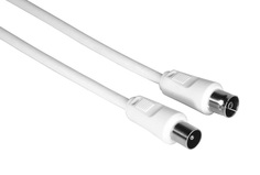 Кабель антенный HAMA Coax (m) - Coax (f) 1.5м (00205028) White