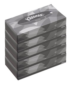 KG8835/5 Набор Бумажные салфетки для лица Kleenex, серая коробка, 18.6х21.6 см, 5х100 шт