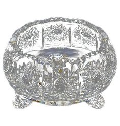 Вазочка 12 см на 3-х ножках Bohemia "Хрусталь резной" / 006670