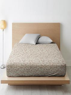 Простыня Ночь Нежна "Гжель" (беж.) осн. 7374-2 Бязь 120гр. (215х175) 2 сп.