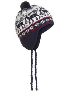 Шапка бини женская Scandica 070-10EFP темно-синяя/белая р.56-58