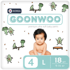Подгузники-трусики GOONWOO размер 4 / L 9 - 14 кг, 18 шт. 259376/AVO&BRO