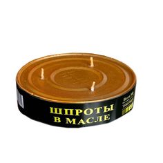 Новогодняя свеча Шпроты в масле, свеча декоративная No Brand