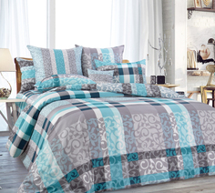 Пододеяльник Mercury Home Ментол 2 СП 180x220 Сатин