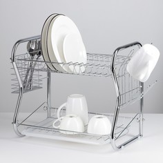 Сушилка для посуды Доляна «Стойка», В-образная, 40×23,5×34 см