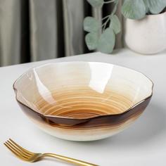 Салатник Доляна «Млечный путь»,22×7,7 см, цвет коричневый