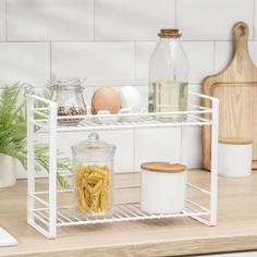 Полка кухонная для банок и специй 31х13х23 см, цвет белый Доляна