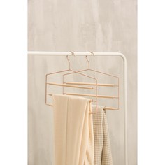 Вешалка для брюк и юбок SAVANNA Wood, 3 перекладины, 37×32×1,1 см, цвет розовый