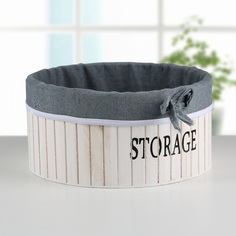 Корзина для хранения Доляна Storage, 23×23×11 см, цвет белый