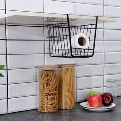 Корзина подвесная Доляна «Лофт», 25×20,5×21 см, цвет чёрный