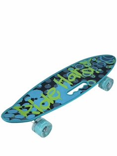 Скейт детский Пенниборд, M1.11, 60x16 см (голубой), светящиеся колеса Like Goods