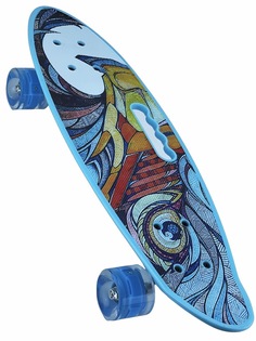 Скейт детский Пенниборд, M1.9, 60x16 см (узоры), светящиеся колеса Like Goods