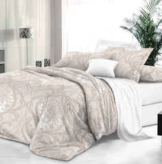 Комплект постельного белья Mercury Home Элегантность 2-спальный бежевый