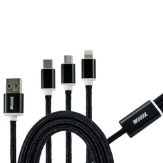 Кабель WIIIX (CB900-U8MUTC-13BK) Lightning 1,3м Black