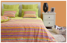 Комплект постельного белья ХЛОПКОВЫЙ КРАЙ Танзания полутораспальный Лайм