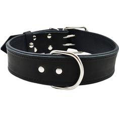 Зооэкспресс ошейник HIGHT LINE 45 мм без украшений длина до 65 см черный Zoo Express