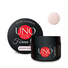 Моделирующий гель UNO LUX, Natural Rose, 15 г