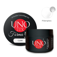 Моделирующий гель UNO LUX, Fiber Glass Сlear, 50 г