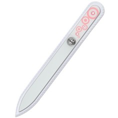 Пилка стеклянная Bohemia Принтин со стразами розовая 135 мм