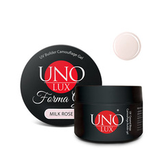 Моделирующий гель UNO LUX, Milk Rose, 15 г